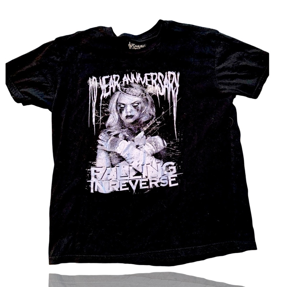 Falling in Reverse “10 Year Anniversary” Band Tee: Hot Topic: Postcore: PUNK